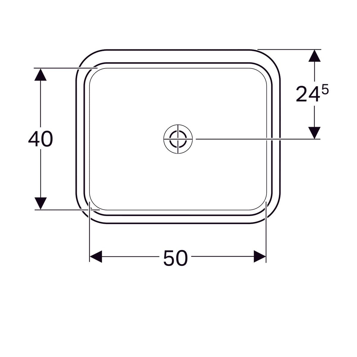 Pesuallas Geberit Variform 580x490x178 mm Tason Alle Ilman ylivuotoa - KarelianStore