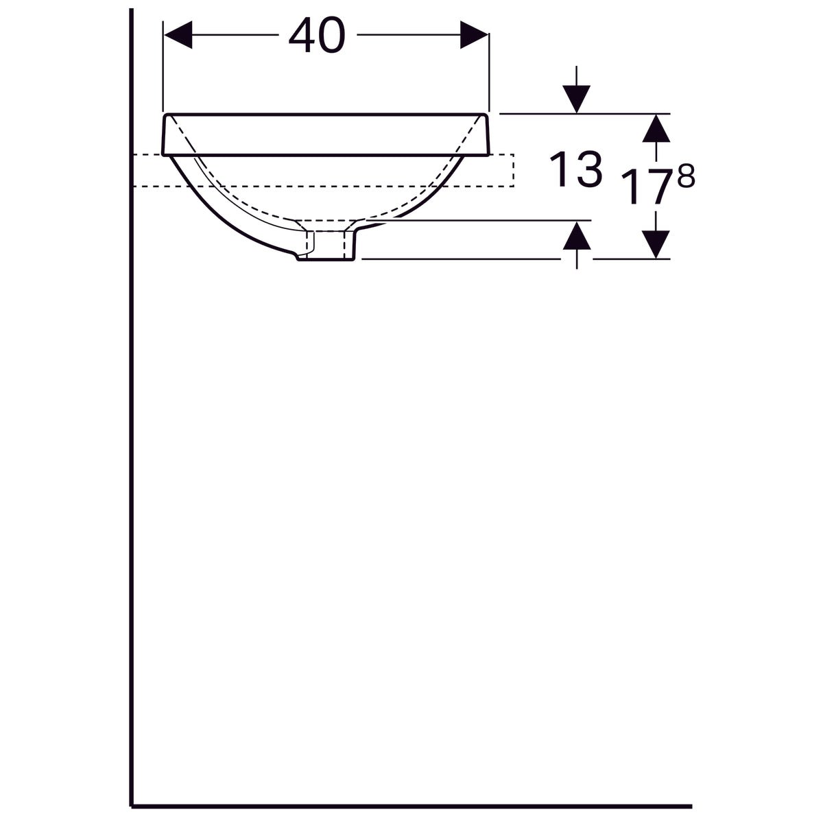 Pesuallas Geberit Variform 600x400x178 mm - KarelianStore