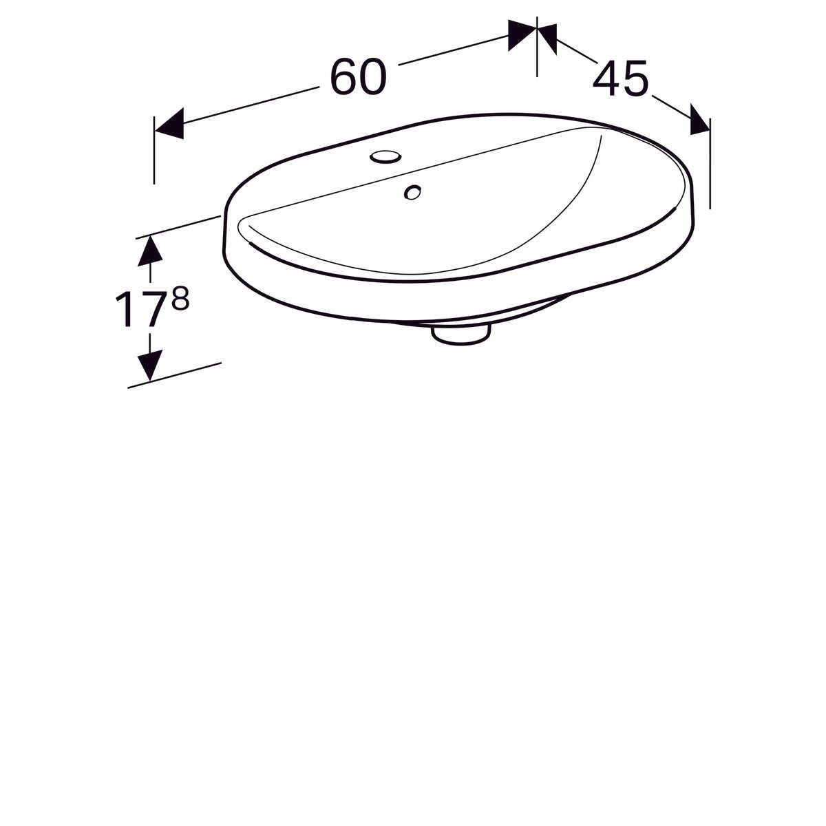 Pesuallas Geberit Variform 600x450x178 mm - KarelianStore