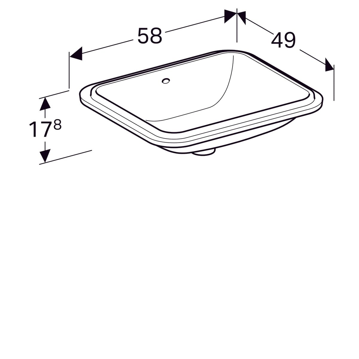 Pesuallas Geberit Variform Keratect 580x490x178 mm Tason Alle - KarelianStore