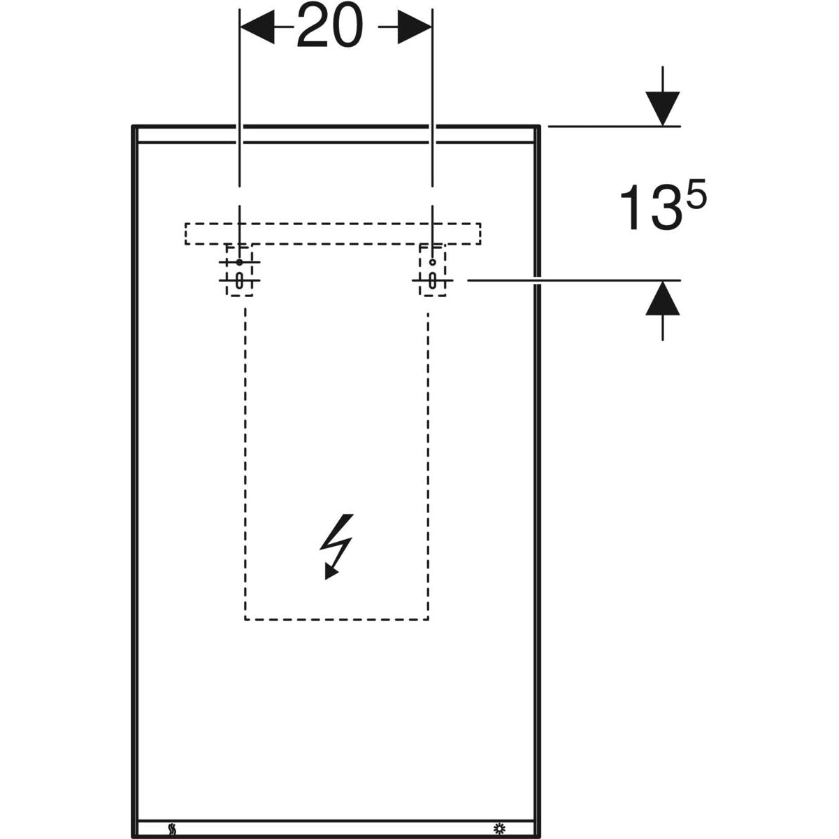 Tasopeili Geberit Option Plus 400x700 mm - KarelianStore