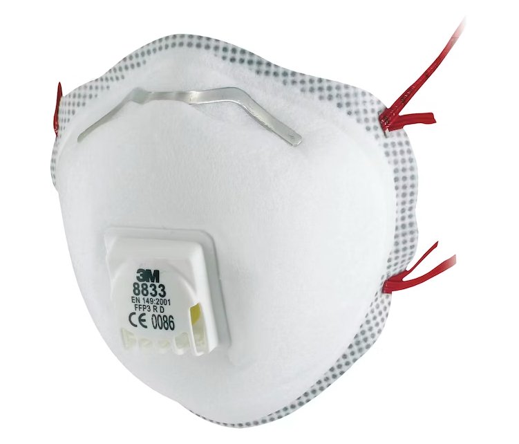 Hengityssuojain 3M FFP3 Venttiilillä 8833 10 kpl - KarelianStore