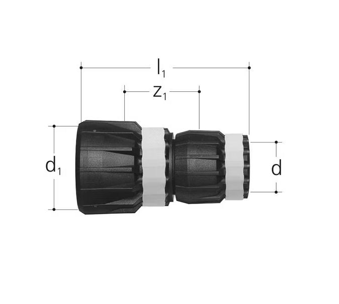 Jatkoliitin Sanipex MT Kompo GF 26x20 PPSU PA - KarelianStore