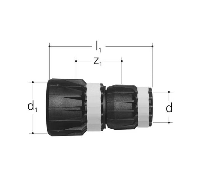 Jatkoliitin Sanipex MT Kompo GF 40x32 PPSU PA - KarelianStore