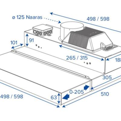 Liesikupu Vallox Delico PTD EC 500 Valkoinen - KarelianStore