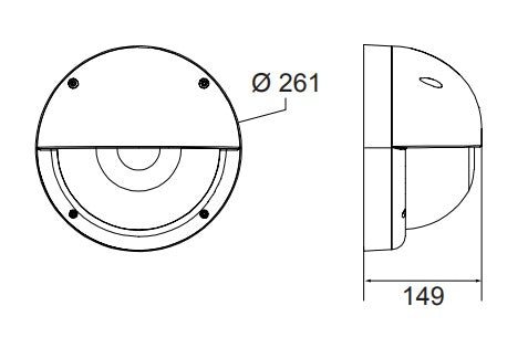 Pinta-asennusvalaisin Onnline Justus 800lm IP65 R Eye Antrasiitti - KarelianStore