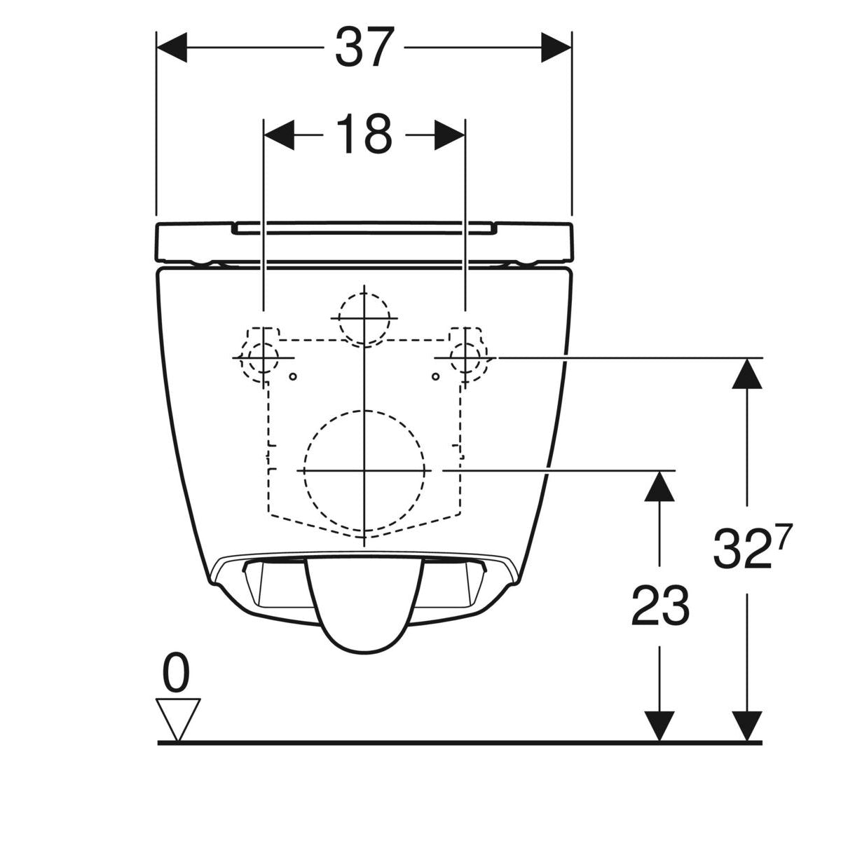 Seinä-WC GEBERIT ONE TURBOFLUSH KANSI KROMATTU - KarelianStore