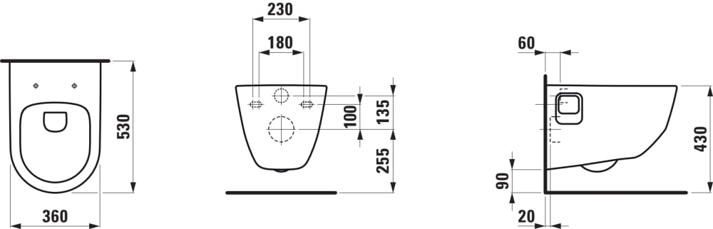 Seinä WC Laufen Pro Design Rimless - KarelianStore