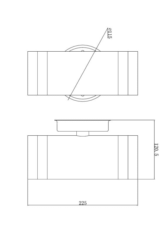 Seinävalaisin Airam Alppila IP44 2xGU10 XL-W Antrasiitti - KarelianStore