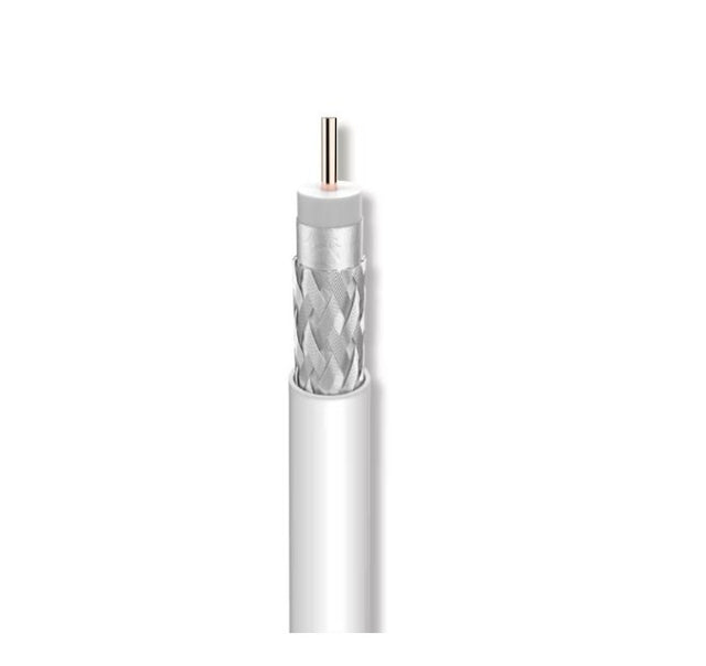 Antennikaapeli Onnline RG6 CCS Valkoinen ECA 100 m - KarelianStore