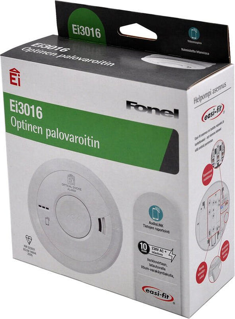 Palovaroitin FSM EI3016 Optinen 230VAC 85dB Akkuvarmennettu - KarelianStore