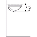 Pesuallas Geberit Variform 405x420x180 mm Tason Alle Ilman ylivuotoa - KarelianStore