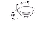 Pesuallas Geberit Variform 405x420x180 mm Tason Alle Ilman ylivuotoa - KarelianStore