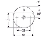Pesuallas Geberit Variform 450x450x158 mm - KarelianStore