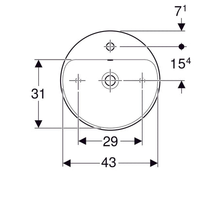 Pesuallas Geberit Variform 450x450x158 mm - KarelianStore