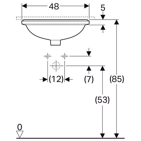 Pesuallas Geberit Variform 495x420x180 mm Tason Alle - KarelianStore