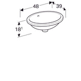 Pesuallas Geberit Variform 495x420x180 mm Tason Alle - KarelianStore
