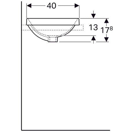 Pesuallas Geberit Variform 500x400x178 mm Ilman ylivuotoa - KarelianStore