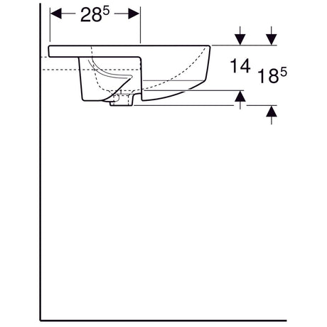 Pesuallas Geberit Variform 500x500x185 mm - KarelianStore