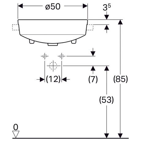 Pesuallas Geberit Variform 500x500x185 mm - KarelianStore