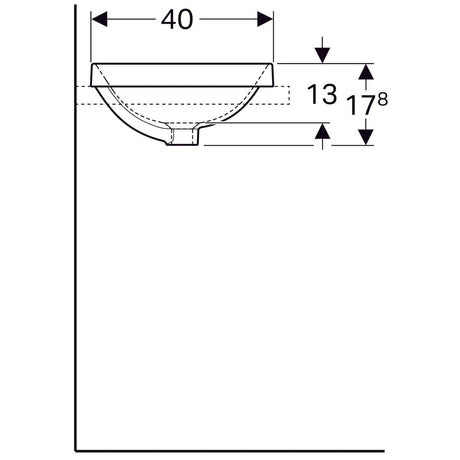 Pesuallas Geberit Variform 550x400x178 mm Ilman ylivuotoa ja hanareikää - KarelianStore