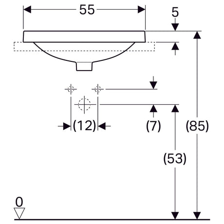 Pesuallas Geberit Variform 550x450x178 mm - KarelianStore