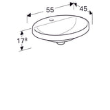 Pesuallas Geberit Variform 550x450x178 mm Ilman ylivuotoa - KarelianStore