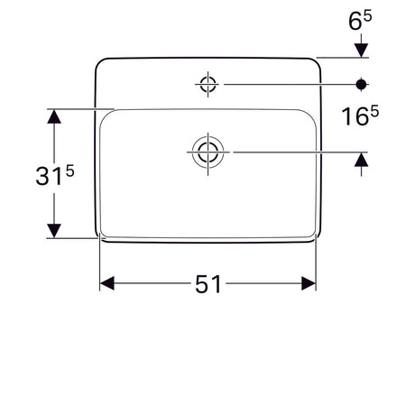 Pesuallas Geberit Variform 550x450x178 mm Ilman ylivuotoa - KarelianStore