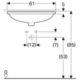 Pesuallas Geberit Variform 625x490x180 mm Tason Alle - KarelianStore