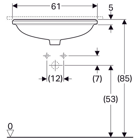 Pesuallas Geberit Variform 625x490x180 mm Tason Alle - KarelianStore