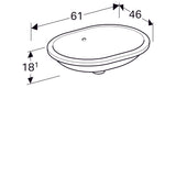 Pesuallas Geberit Variform 625x490x180 mm Tason Alle - KarelianStore