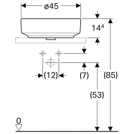 Pesuallas Geberit Variform Keratect 450x450x158 mm - KarelianStore