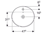 Pesuallas Geberit Variform Keratect 500x450x178 mm - KarelianStore