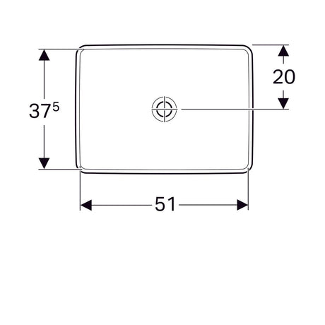 Pesuallas Geberit Variform Keratect 550x400x178 mm Ilman ylivuotoa ja hanareikää - KarelianStore