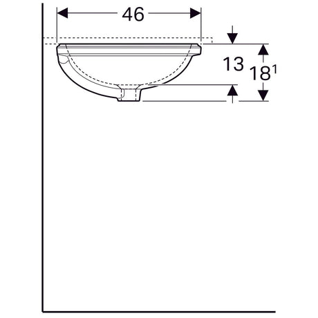 Pesuallas Geberit Variform Keratect 560x460x180 mm Tason Alle - KarelianStore