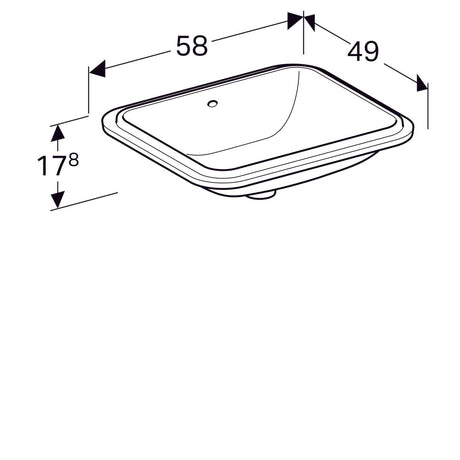 Pesuallas Geberit Variform Keratect 580x490x178 mm Tason Alle - KarelianStore