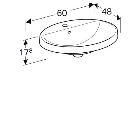 Pesuallas Geberit Variform Keratect 600x480x178 mm - KarelianStore