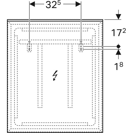Tasopeili Geberit Xeno2 600x710 mm - KarelianStore