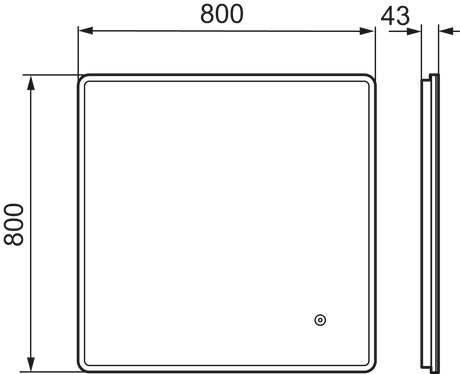 Valopeili Mora Cara I 800x800 mm 18W - KarelianStore