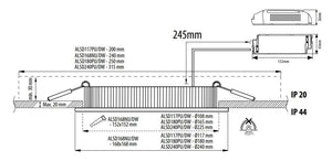 Alasvalo Ensto Velox ALSD168NU IP44 14W - KarelianStore