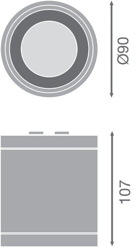 Alasvalo Ledvance Downlight Surface DN90 IP65 15W 840 Musta - KarelianStore