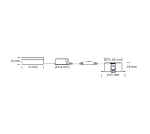 Alasvalo Nordtronic Velia IP44 CCT 27/3/4K 40A 7W WH Eco 6 kpl - KarelianStore