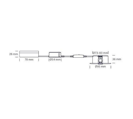 Alasvalo Nordtronic Velia IP44 CCT 27/3/4K 40A 7W WH Eco 6 kpl - KarelianStore