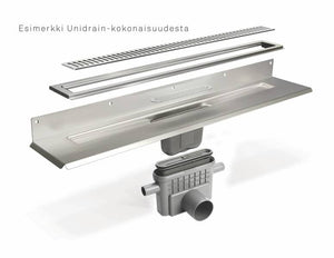 Kehys Unidrain 1910 Seinä Harjattu 900/12mm - KarelianStore