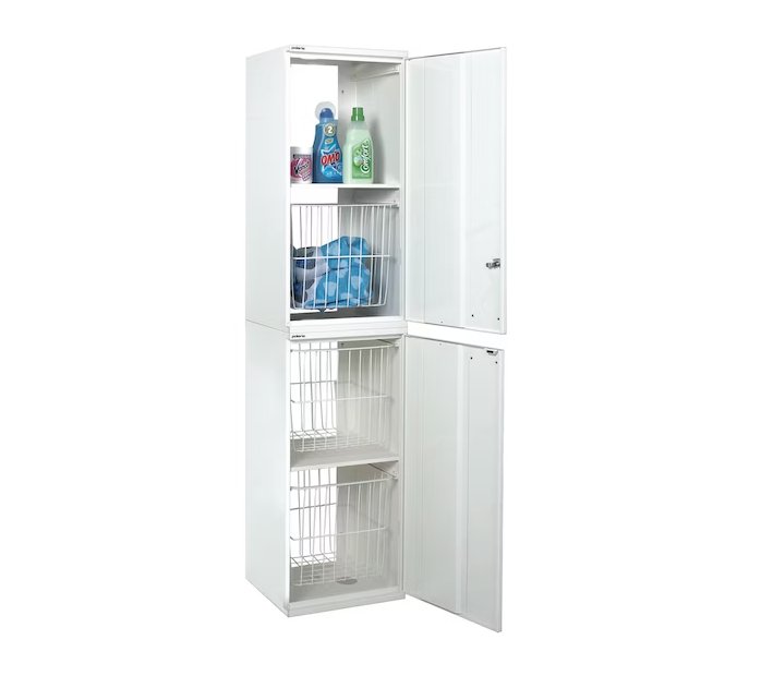 Pyykkikaappi Polaria PYK 400 Alakaappi Oikea Valkoinen - KarelianStore