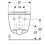 Seinä-WC GEBERIT ONE TURBOFLUSH KANSI KROMATTU - KarelianStore