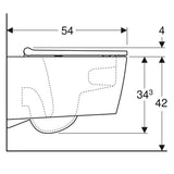 Seinä-WC GEBERIT ONE TURBOFLUSH KANSI KROMATTU - KarelianStore