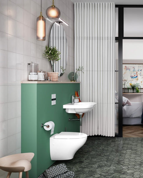 Seinä-WC Gustavsberg 1530HF NAUTICC+ SLIMSEAT KANSI - KarelianStore