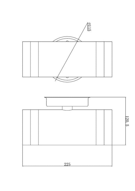 Seinävalaisin Airam Alppila IP44 2xGU10 XL-W Antrasiitti - KarelianStore