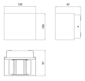 Seinävalaisin Airam Brick Double IP65 10W Harmaa 4000K - KarelianStore